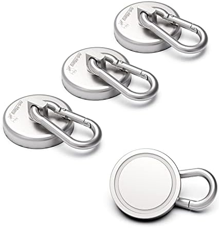 Ant Mag Magnetic Hooks Heavy Duty Neodymium, 140LBS Swiveling Carabiner by AntMag