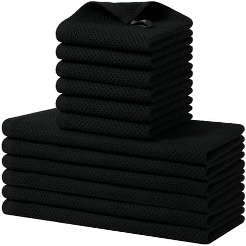 Homaxy 12 Pack 100% Cotton Kitchen Towels and Dishcloths Set by Homaxy