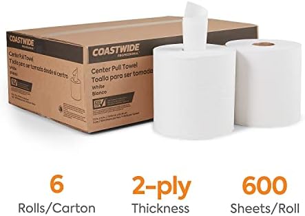 Coastwide Professional Recycled Centerpull Paper Towels, 600 Sheets/Roll - Image 2