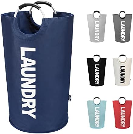 DOKEHOM 125L X-Large Laundry Basket Bag, Collapsible Tall Hamper, Dark Blue by DOKEHOM
