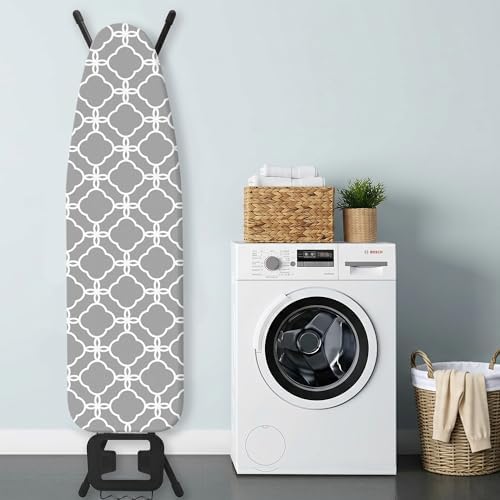 Grey Ironing Board Cover and Pad 15x54 Inch, 100% Cotton Surface Heavy Duty - Image 6