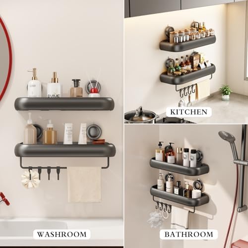 CICUFY Shower Caddy Suction Cup, 2 Pack No Drilling Corner Shower Shelves - Image 6