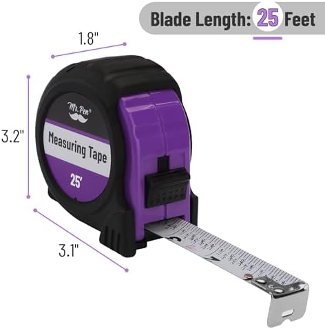 Mr. Pen- Retractable Tape Measure 25 ft, Easy Read - Image 2