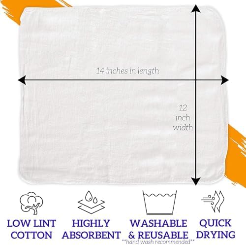 GREEN LIFESTYLE Shop Towels 12" x 14" 100 Pack - Image 2