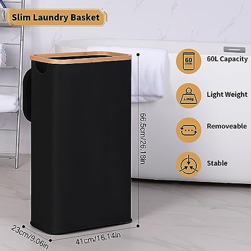 IEGrow Laundry Hamper with Lid, 65L Laundry Basket with Mesh Bags - Image 3