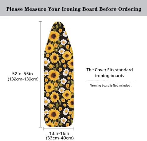 Sunflower Ironing Board Cover Iron Pad Covers Resist Scorching and Staining - Image 5