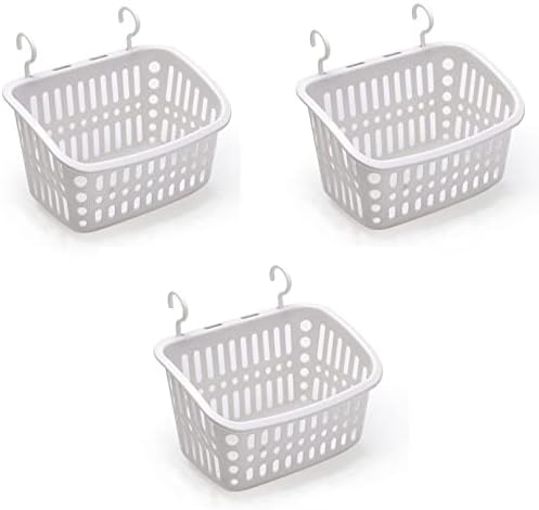 3PCS Plastic Hanging Baskets for Shower, Hanging Basket Organizer by Doitxue