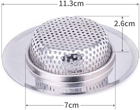 CORNERJOY 4.5 Inch Diameter Rim Heavy Duty Stainless Steel Kitchen Sink Basket - Image 2