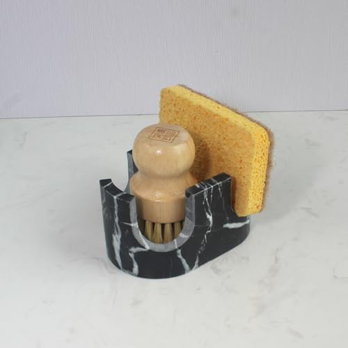 Nawgnail Natural Travertine Marble 2-Slot Sponge Holder - Image 5