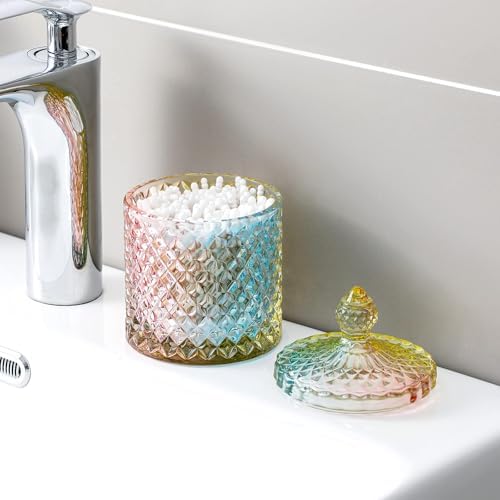 rejomiik 2 Pack Qtip Holder Apothecary Jars - Image 5