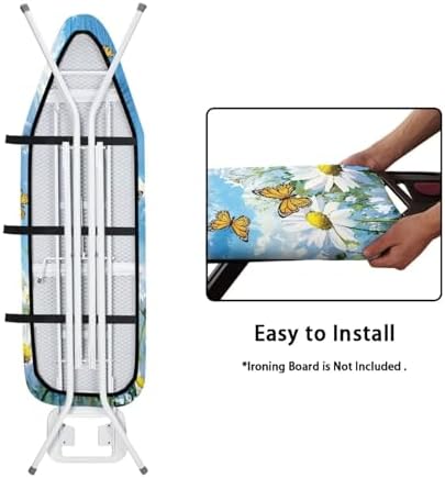 Butterfly Daisy Pattern Ironing Board Cover Soft Ironing Board Cover, Non Stick - Image 5