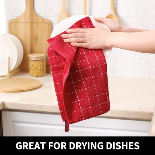 Homaxy 100% Cotton Terry Kitchen Dish Cloths, 12 Pack - Image 4