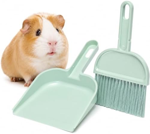 Cage Cleaner for Guinea Pigs Mint Green Mini Dustpan and Brush Set for by Unknown