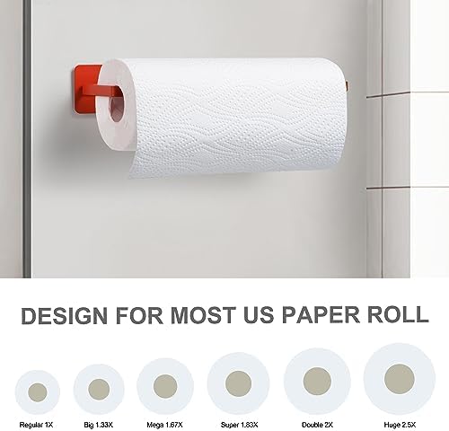 Magnetic Paper Towel Holder for Fridge Red, Heavy Duty Strong Magnet Backing - Image 6
