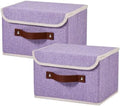 2PCS Storage Bins Boxes with Lids Decorative Fabric Baskets by Unknown