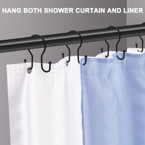 Double Shower Curtain Hooks Rings, Glide Smoothly Double Shower Rings - Image 2