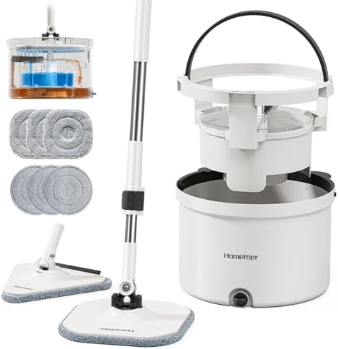 HoMettler Mop and Bucket Set, Spin Mop and Detachable Inner Mop Bucket by Homettler