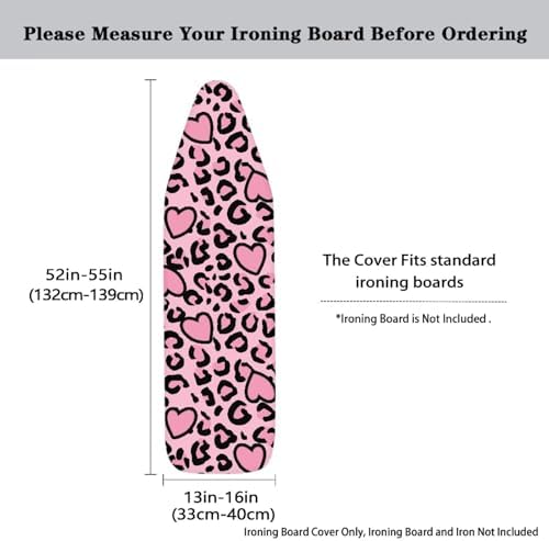 Leopard Print Ironing Board Covers Dustproof Ironing Board Cover and Pad Stain - Image 5