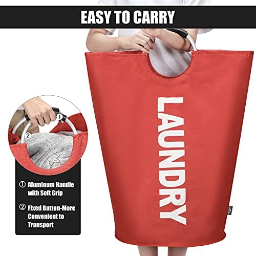 DOKEHOM 125L X-Large Laundry Basket Bag, Collapsible Tall Hamper - Image 4