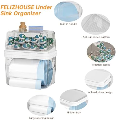2-in-1 Trash Bag Holder Laundry & Dishwasher Pods Container, Garbage Bag - Image 7