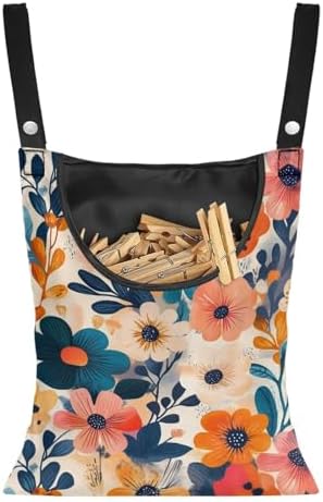 Colorful Gorgeous Flowers Rotatable Clothespin Storage Bag by CREAMIC