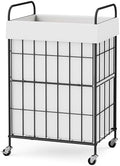 90L Laundry Hamper with Wheels, Laundry Basket with Handle and Liner Bag by Heeytilly
