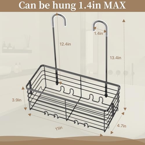 DELLAN Hanging Shower Rack, Shower Organizer Hanging - Image 4