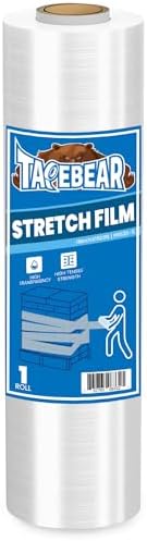 TAPEBEAR Stretch Wrap Film 15" x 760Ft Shrink Wrap Roll Industrial Strength by TAPEBEAR
