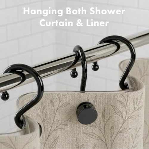 Bathway Plastic Shower Curtain Hooks, Decorative Hooks - Image 2
