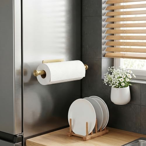 Paper Towel Holder Wall Mount, No Drill, SUS304 Steel, Space Saving - Image 2