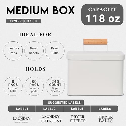 ZOES HOMEWARE 3-Set Laundry Room Organization and Storage | Modern Farmhouse - Image 5