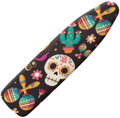 Mexican Skull Cactus Ironing Board Cover-15x 54 Elastic Edges Non-Slip Day of by Daulesho
