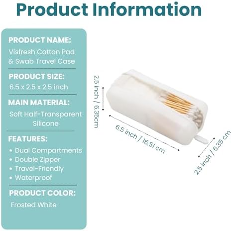 Cotton Pad Swab Travel Case, 2-in-1 Waterproof Organizer - Image 4