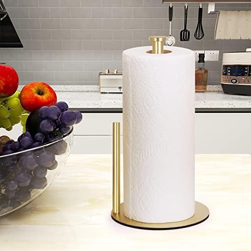 OBODING Gold Countertop Paper Towel Holder, Stainless Steel, Modern Kitchen and - Image 2