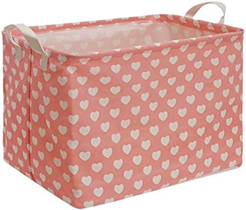 MAIZMZ Girls Storage Basket Pink Valentine's Day Gifts Basket Waterproof by MAIZMZ