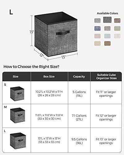 SONGMICS Storage Cubes, 13-Inch Foldable Closet Organizers - Image 4