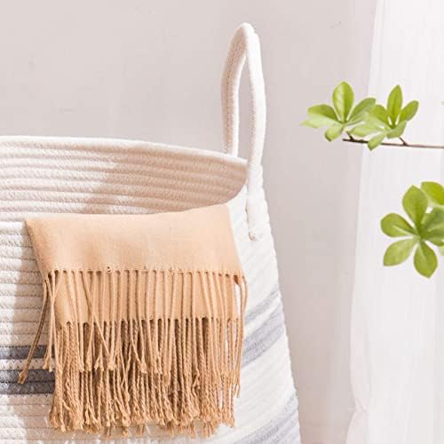 Large Laundry Basket Hamper Woven Blanket Basket Clothes Hamper - Image 6
