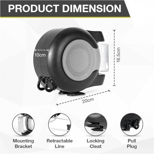 Retractable Double Clothesline – 49 ft x 2 Heavy Duty Clothes Line - Image 5