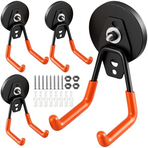 4Pcs Heavy Duty Magnetic Hook, Large Magnetic Utility Hooks by Unknown