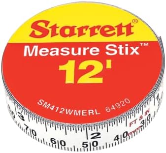 Starrett Tape Measure Stix, 1/2" x 144", S12 Style by Starrett