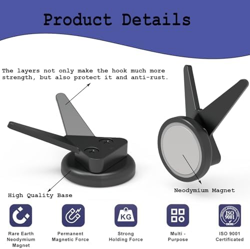 Magnetic Hooks Heavy Duty 140lbs - Image 4