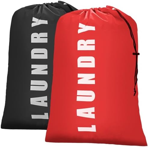 Isink Laundry Bag, 2 Pack Travel Laundry Bags by Isink