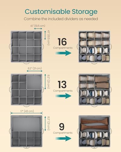 SONGMICS Shoe Organizer for Closet, 2 Pack Fabric Bins, Fits up to 32 Pairs - Image 3