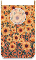 Orange Sunflowers and Poppy Flowers Door Hanging Laundry Hamper Bag by WelcometoElliTarr