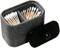 Double compartment resin cotton swab holder by Unknown