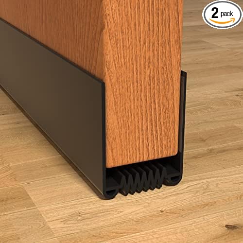 2 Pack Door Draft Stopper, 36” Length Cuttable Weather Stripping Door Seal by YYGCL