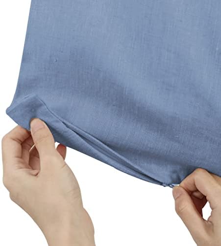 Amazhiyu Pure Linen Over The Door Laundry Hanging Hamper Bag - Image 3