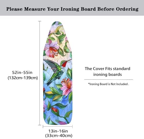 Hummingbird Ironing Board Covers 16 x 54 Inch, Easy Fit, Scorch Resistant - Image 5