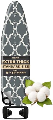 Ironing Board Cover Standard Size 15 x 54 Inch, Scorch and Stain Resistant by seewan