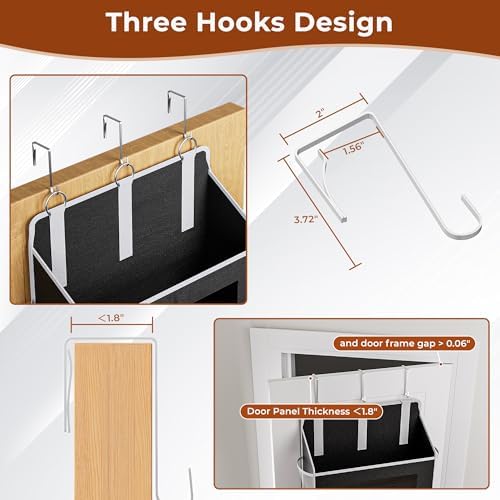 2 Pack 5 Tier Over the Door Organizer - Image 4